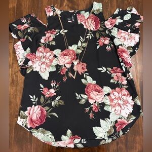 Floral Ruffle Blouse